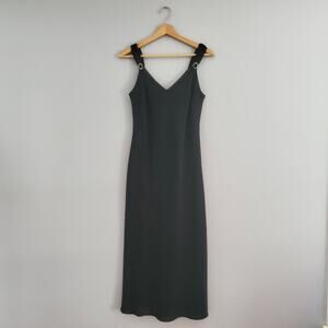 Evan Picone Black Long Sheath Dress Size 8
